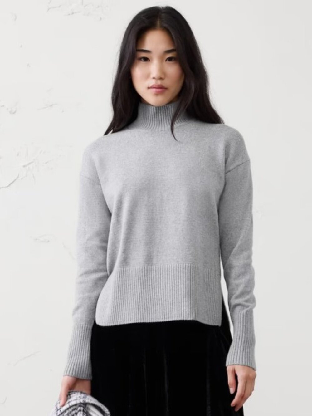 Banana Republic Factory Perfectly Soft Turtleneck Sweater Gray Size XL